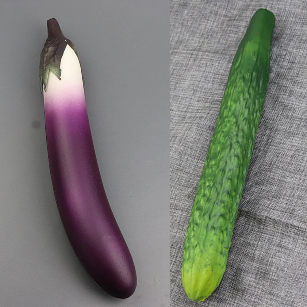 Realistic Simulation Vegetables Ornament Soft Rtificial Fake Aubergine Cucumber Ornament For Restaurant Decor Vegetables Photo P