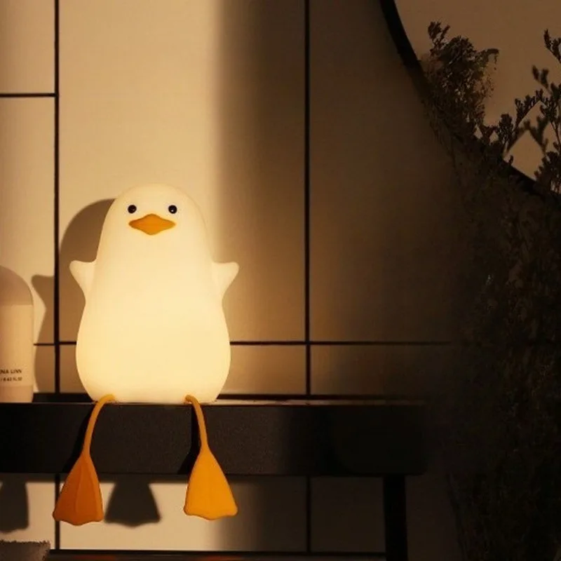 

Cute Duck Light Soft Duck Light Portable USB Rechargeable Timer with Dimmable Light Very Suitable for Home Bedroom Decoration