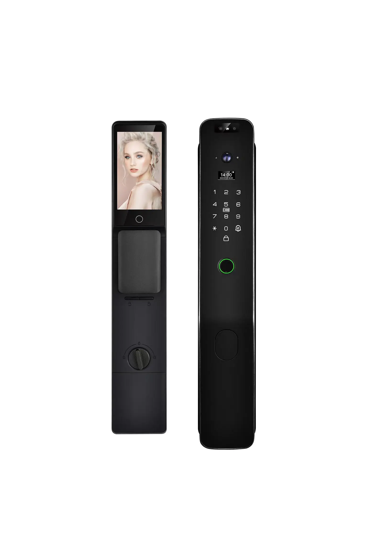 Automatic Smart Lock Face Recognition Bluetooth Enabled Wood Aluminum Steel Doors Stainless Steel Doors Cloud Data Storage