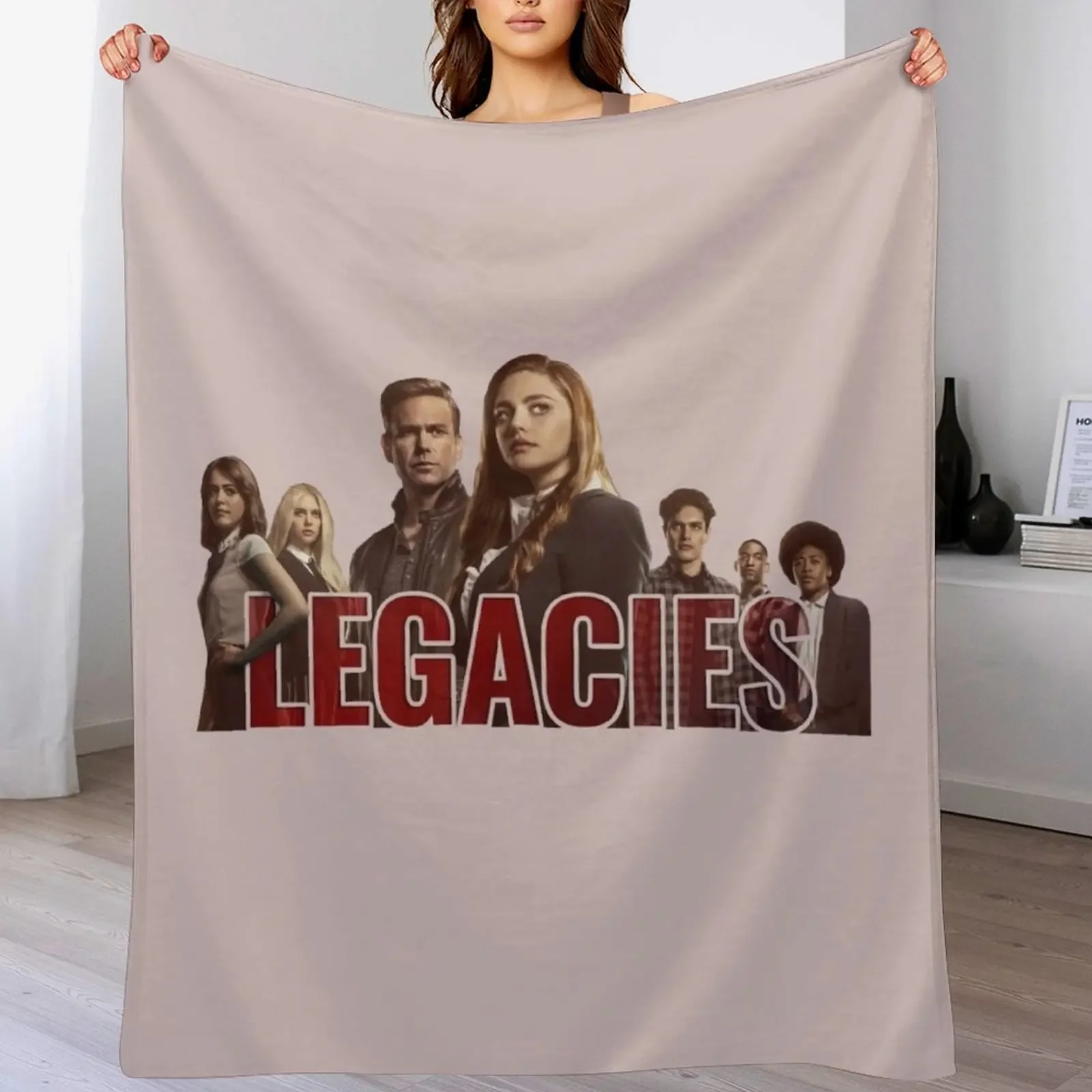 Legacies Characters Poster Design Throw Blanket Soft Plush Blanket as Housewarming Gift