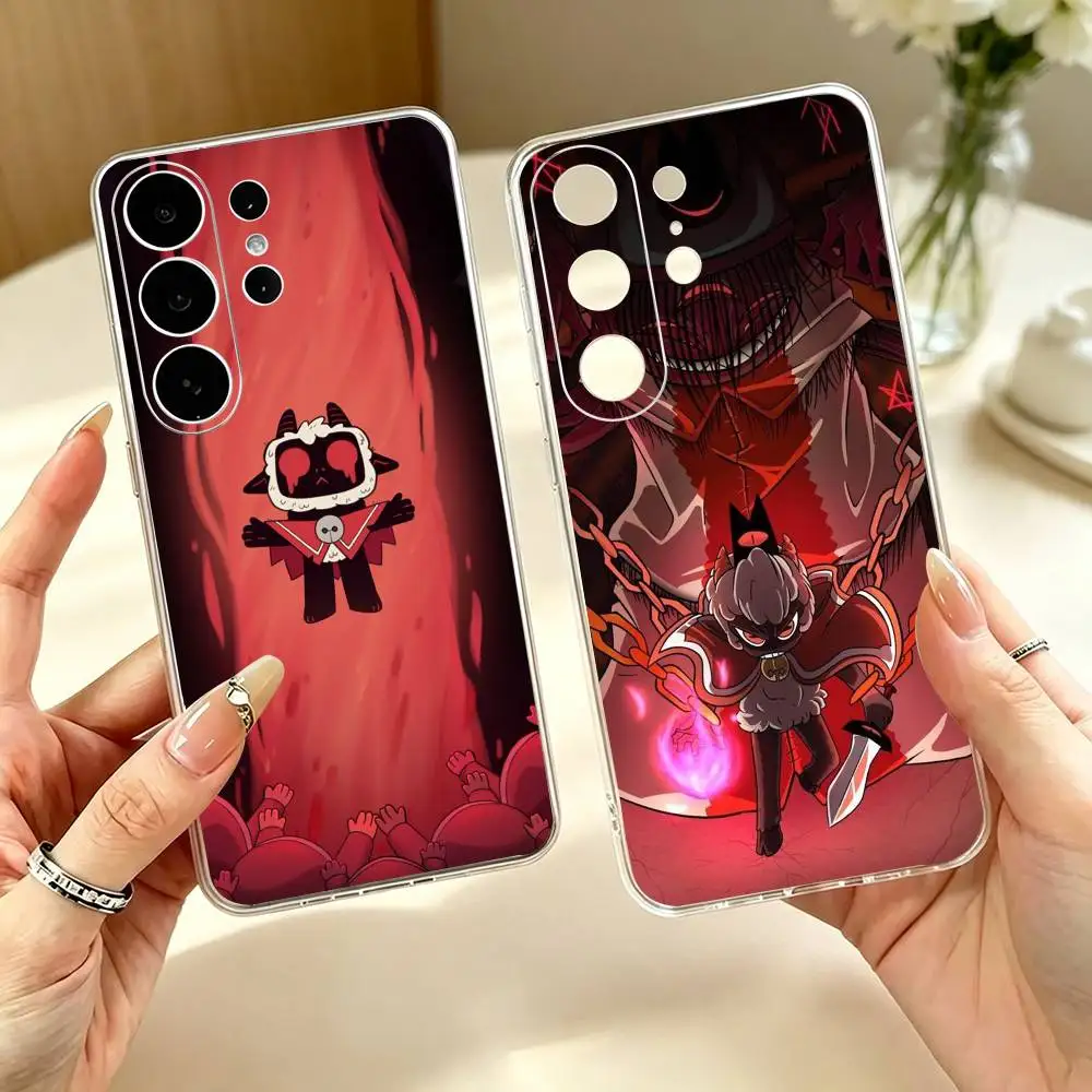 Game C-Cult of the Lamb  Transparent Case for Samsung S24 23 22 21 20 FE Lite Plus Ultra Note 10 9 5G Cover