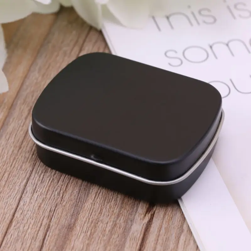 Caja almacenamiento hojalata con tapa, joyería, pendientes, anillos, almacenamiento para viajes libre, envío