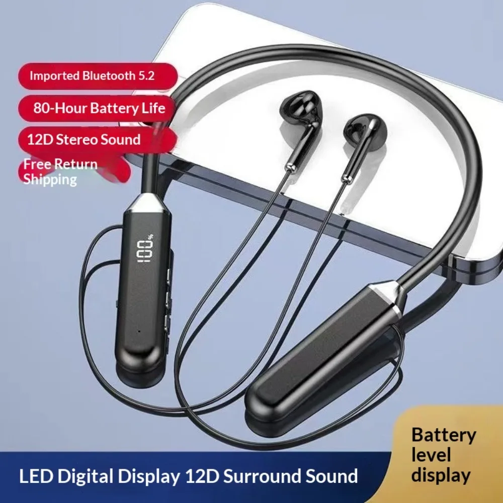 Neck-hung Bluetooth Headphones Wireless Earphones Mini in-Ear Comfortable in-Ear Noise Cancellation Sports Running E-Sports Game view 6