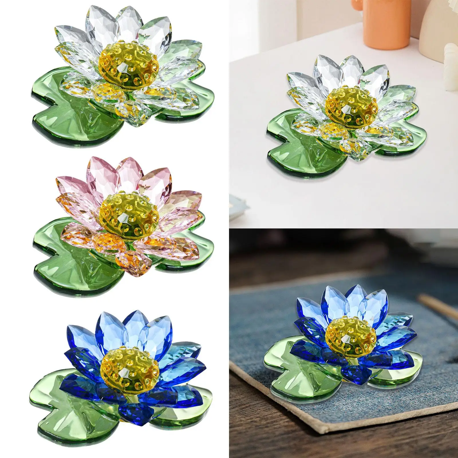 

Flowers Lotus Figurine Creative Centerpiece Collectible Birthday Gifts Lotus