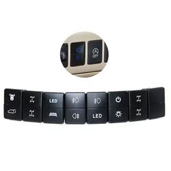 1pc Car Dual Key Switch Dual Switch Fog Lights Radar Power LED Headlight Switch Button for Mitsubishi Outlander L200 ASX 2020