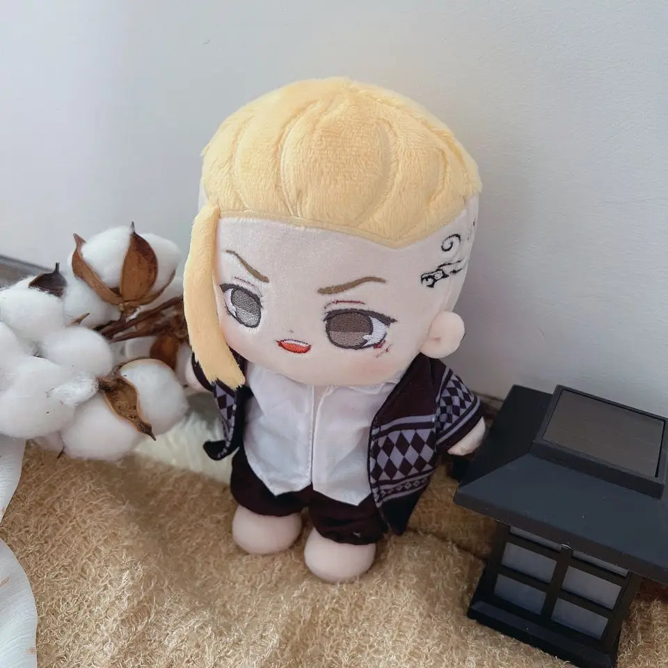 20cm Cotton Dress-up Doll COS Anime Tokyo Revenger Draken With Clothes Cartoon Stuffed Plush Toys Replaceable Plush Doll Gifts