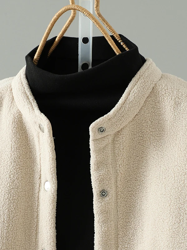 Feminino dupla face fce jaet solto ajuste thiened gola cardigan longo sve vintage sle inverno outerwear
