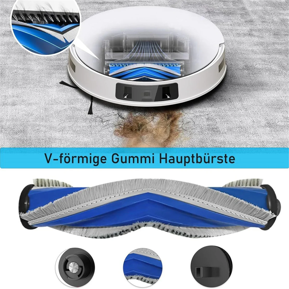 แปรงด้านข้างหลักสำหรับ Ecovacs deebot T30 Pro omni/ T30 OMNI ตัวกรอง HEPA ผ้าซับอะไหล่เครื่องดูดฝุ่นหุ่นยนต์