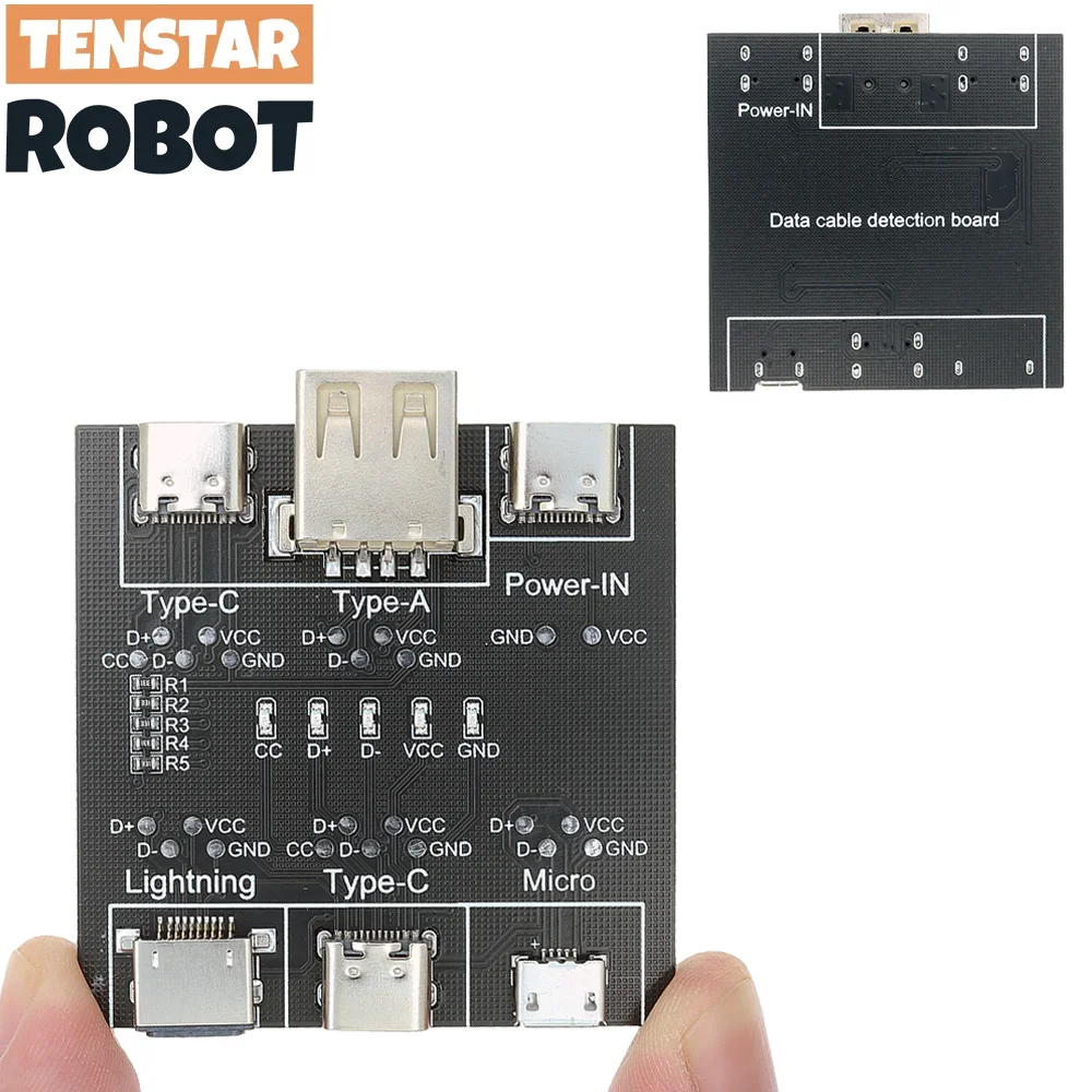 USB Data Cable On-Off Detection Board for Micro Type-C Port DT3 USB Cable Tester Fast Detection Lightweight Durable