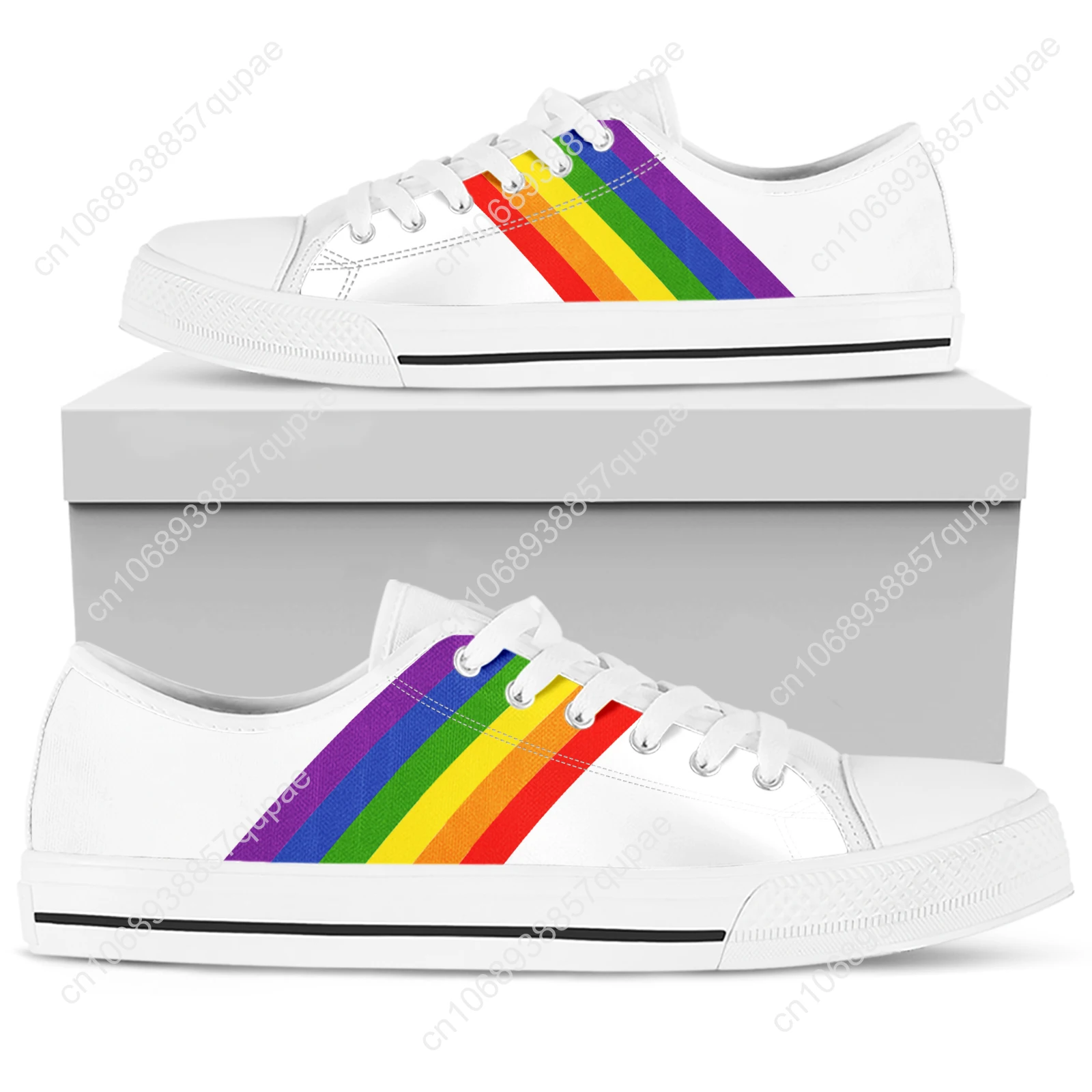 Canvas Sneakers LGBT Pride Women Shoes Couple Canvas Shoe Casual Women Sport Shoes Male Flat Lace-Up Adult Zapatillas Mujer