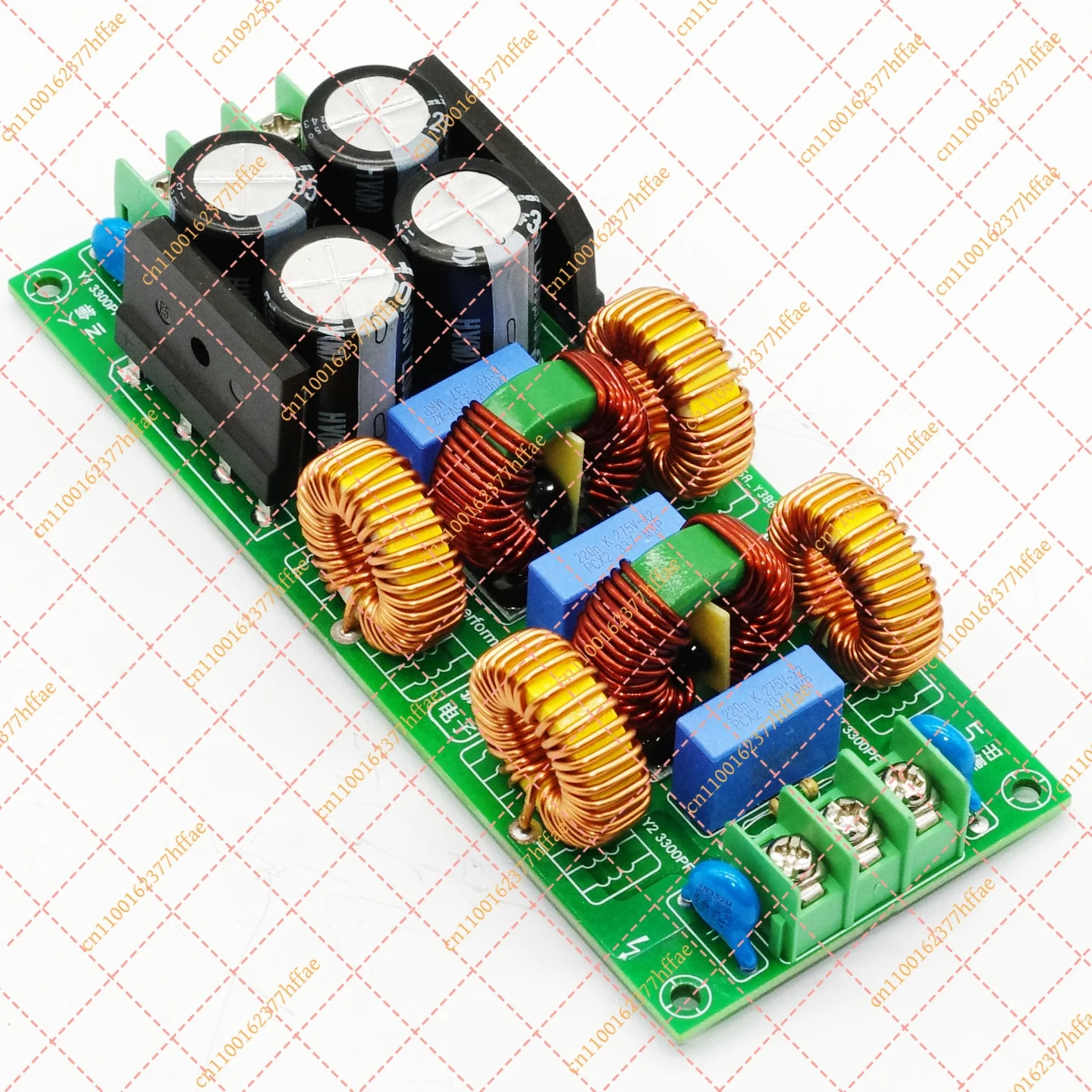 Amplifier power supply EMI AC filter five stage filter DC differential mode common mode EMC electromagnetic interference filter