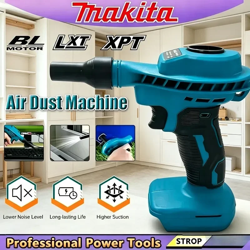 Makita Vacuum Cleaning Inflator, High Efficiency Rechargeable Air Dust Collector, Cordless Computer Cleaning Electric Tool
