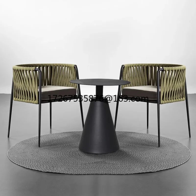 

Outdoor leisure rattan tables and chairs modern minimalist design villa courtyard open-air balcony hotel B & B