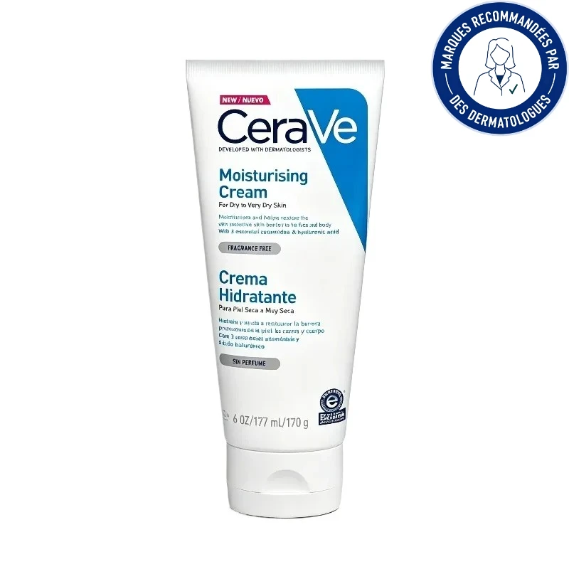 CeraVe Moisturising Cream 170g, Face & Body Moisturizer for Dry to Very Dry Skin,Fragrance Free Cream with 3 Essential Ceramides