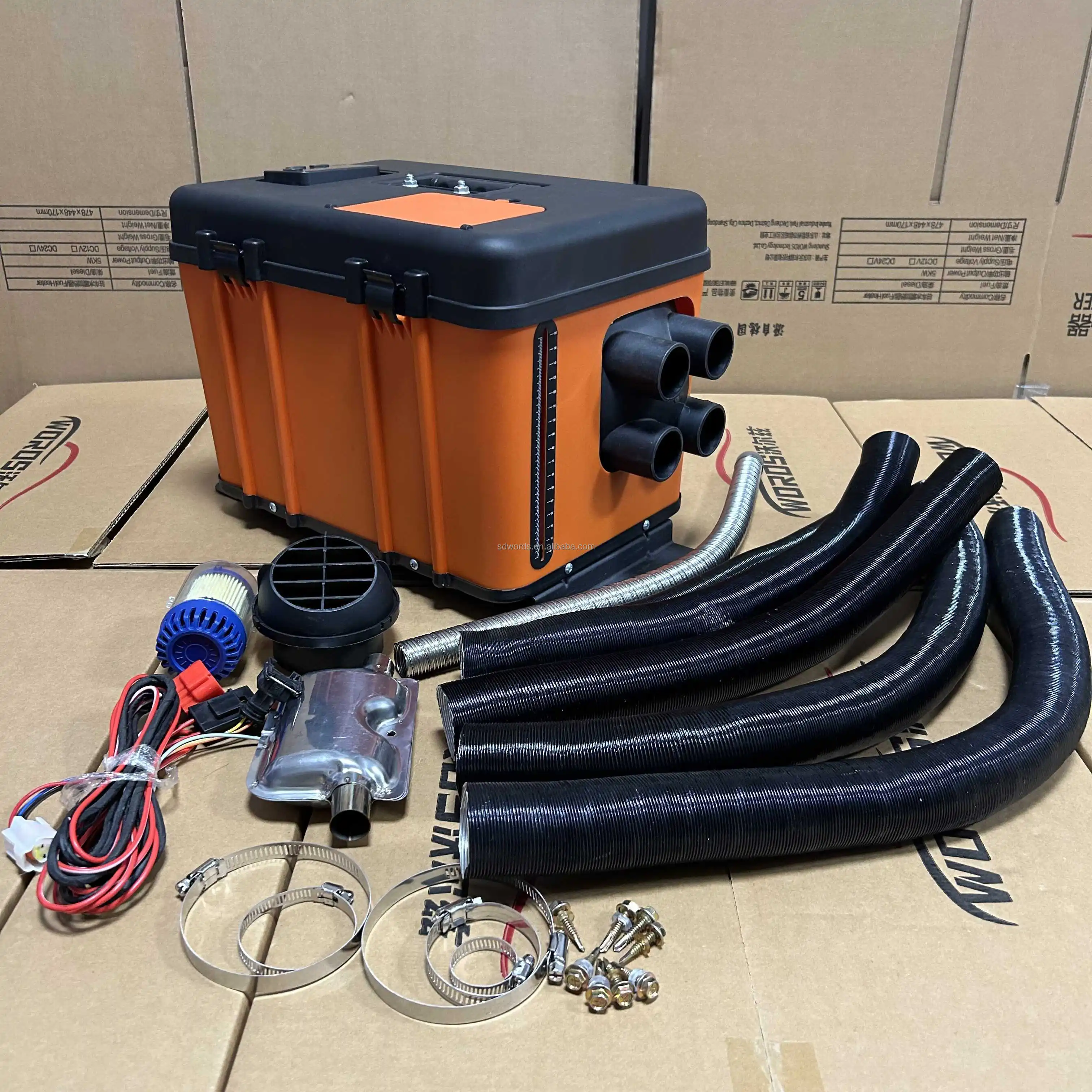 طقم سخان سيارة RV الكل في واحد 12 فولت/24 فولت مع جهاز تحكم عن بعد - تسخين سريع 1500 وات للشاحنات والشاحنات وسيارات الدفع الرباعي #6