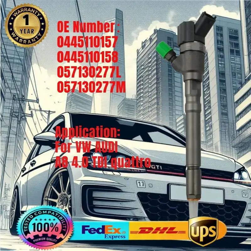 

0445110157 0445110158 057130277L 057130277M Common Rail Fuel Injector for VW AUDI A8 4.0 TDI quattro