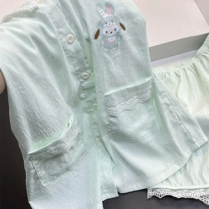 Short-Sleeved Shorts Two-Piece Pajamas Pochacco 2026 Women's Summer Cute Best-Selling Cartoon Home Clothes Set Gift Comfortable