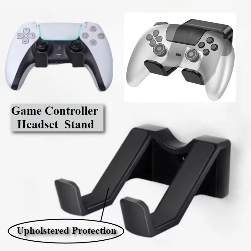 Wall Mounted Hanging Game Handle Controller Stand Upholstered Protection Headset Hanger Storage Shelf Holder For Xbox Switch Pro