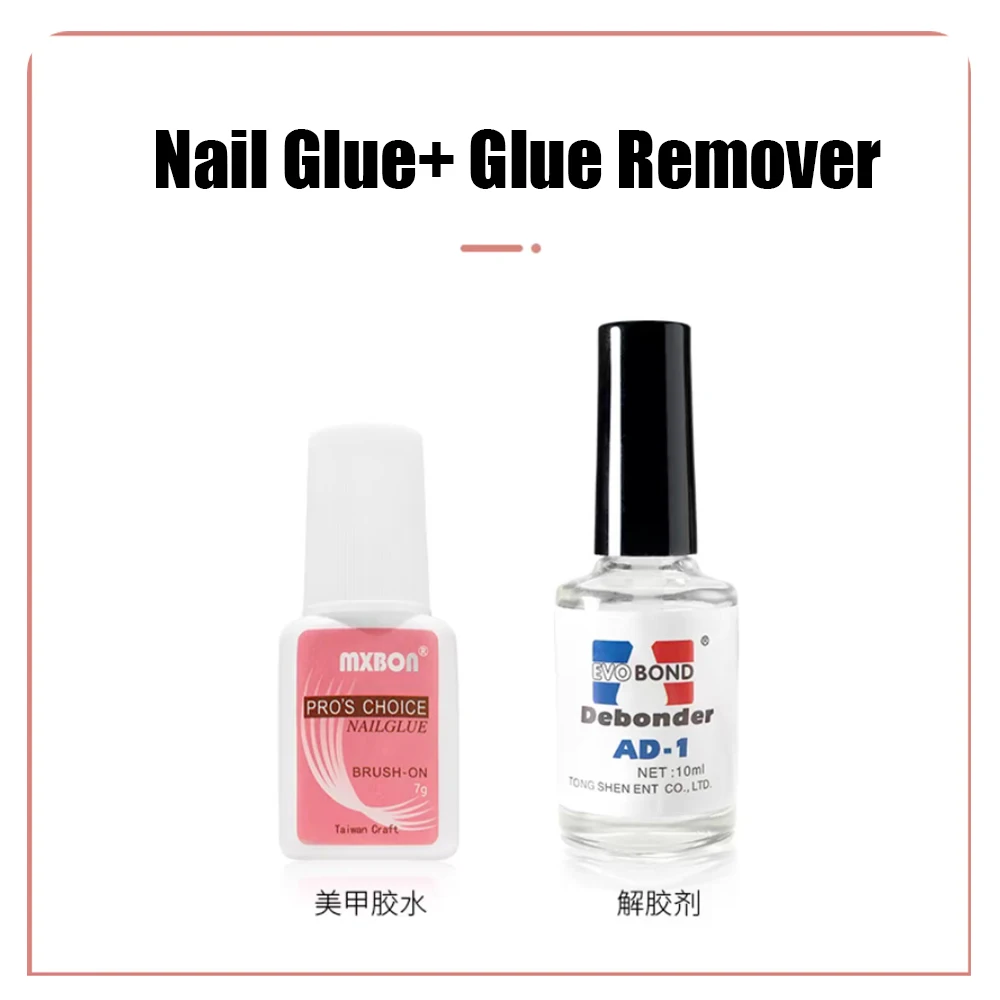 1/2Pcs Quick-Dry Nail Glue & Glue Removers For False Nail Tips Press On Nails No Harms Debonder Glues Nails Art Salon Supply