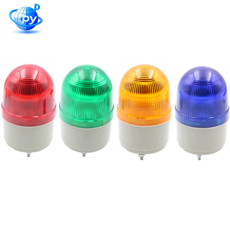 

2071J Strobe Warning Light with Buzzer - 12V/24V/220V LED Alarm Beacon Flashing Signal Light for Industrial Vehicle Safety