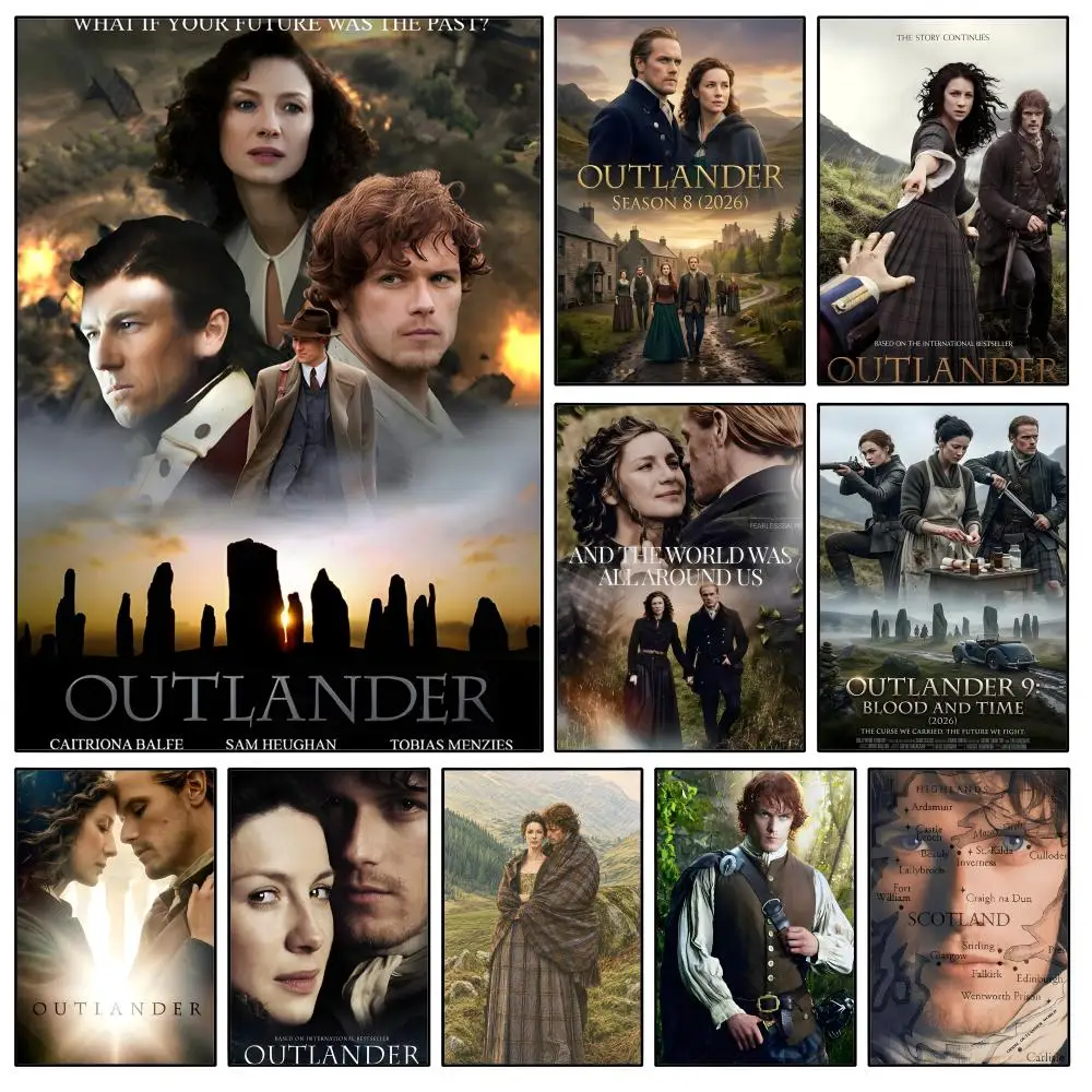 Series O-Outlander Claire Jamie Fraser Poster Waterproof HD Modern Peel And Stick Wall Decor Bedroom Living Room Dorm Office