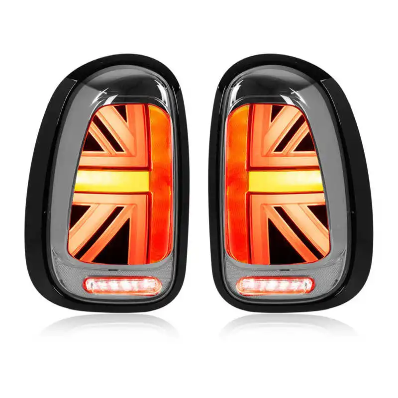 LED JCW Union Jack Tail Lights Assembly with Sequential Turn Signal Smoked Lens Fit for Mini Cooper R60 CountryMen 2010‑2016