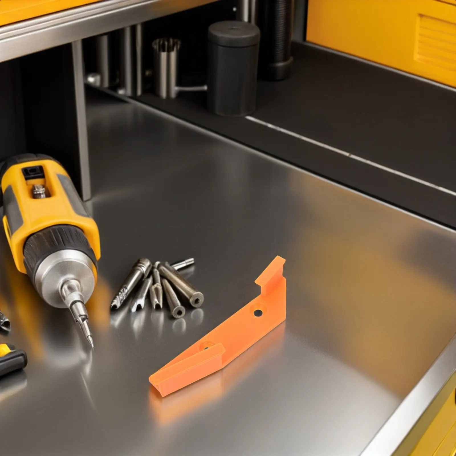 4Pcs Wall Mount Caliper Holder Orange Stable Caliper Hanger Rack Measuring Tool Holder Workshop Garage Storage Organizer