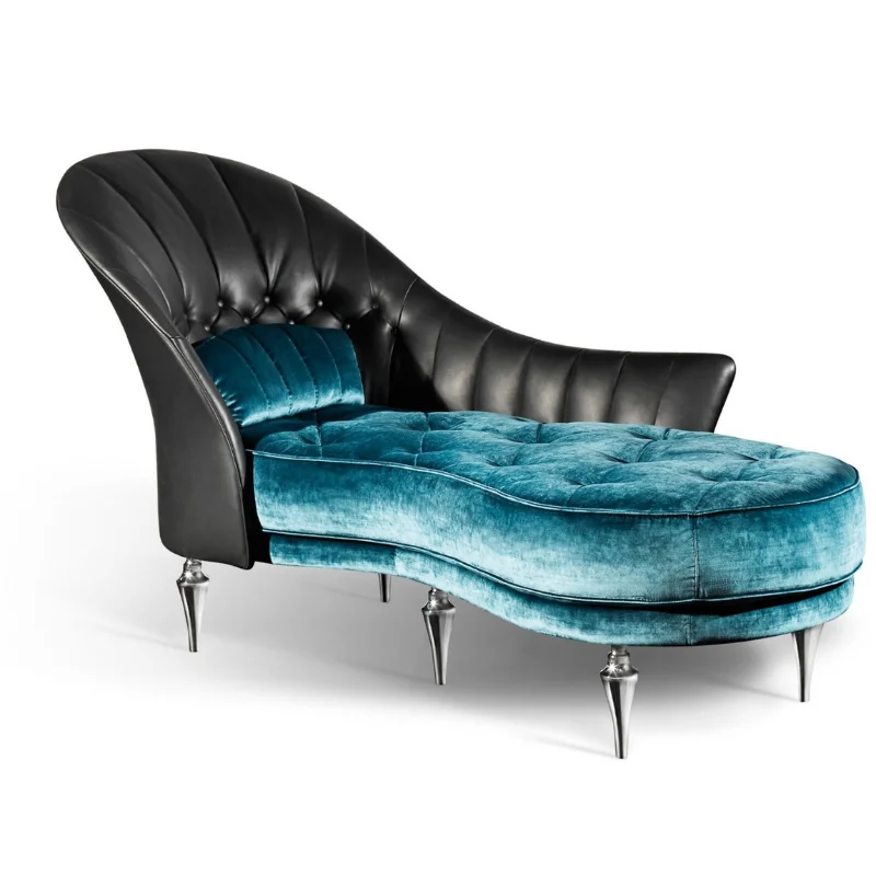 

Italian first floor, leather soft bag back chair, leisure, balcony concubine sofa couch