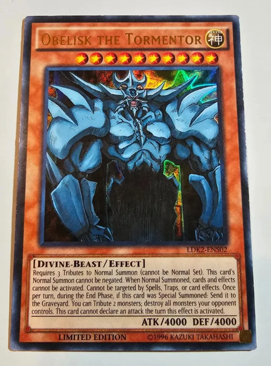 

Yugioh KONAMI Duel Monsters TCG LDK2-ENS02 Obelisk the Tormentor Ultra Rare English Limited Edition Collection Mint Card