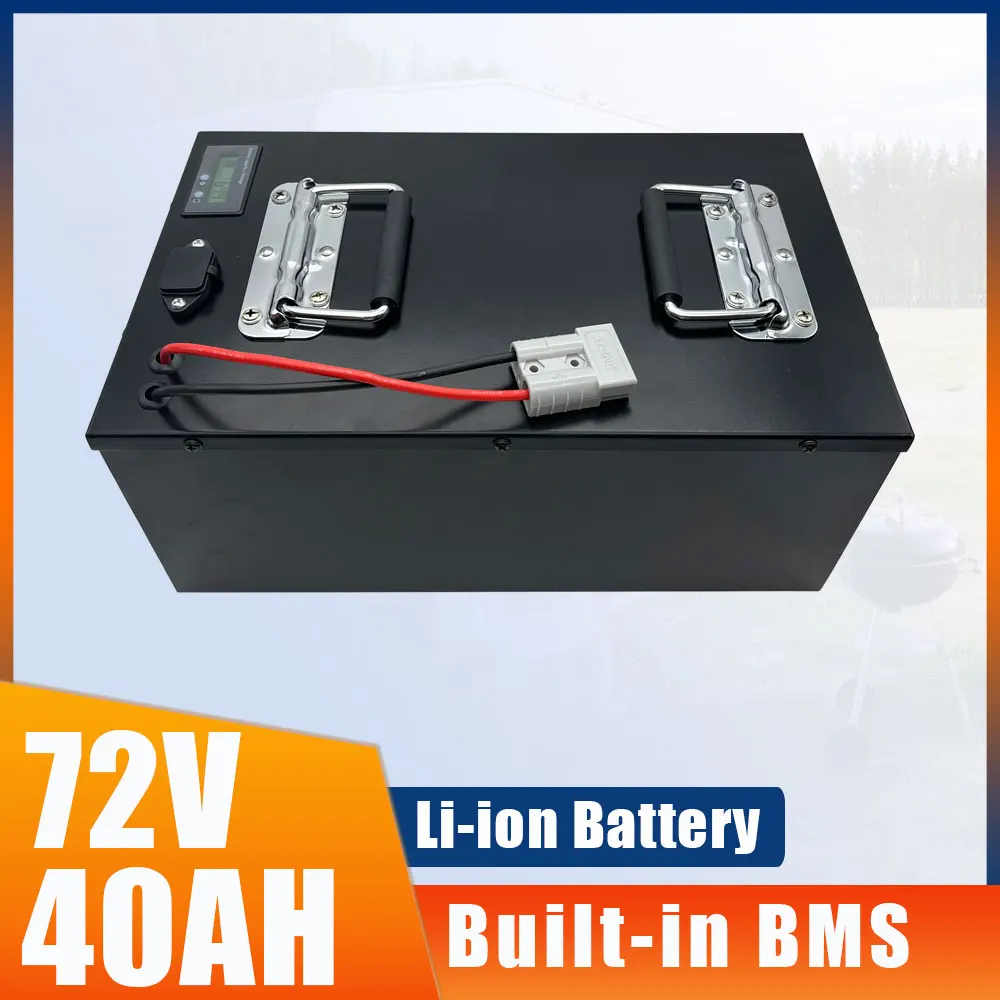 72V 40AH Li-ion With Anderson Plug Safety Lithium Polymer Battery Perfect For 3000W 5000W Electric Surfboard Bicycle Motorcycle