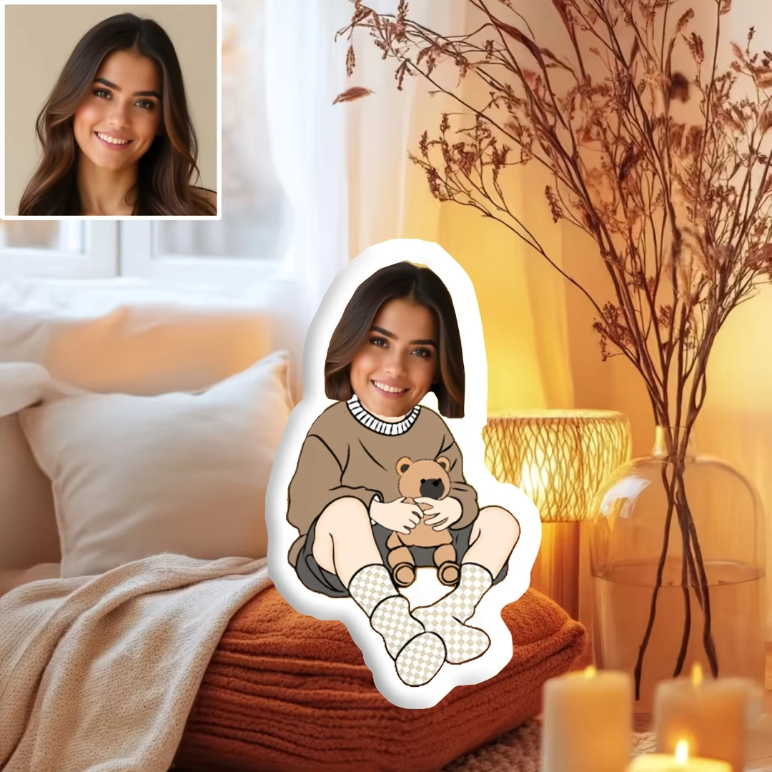 Custom Photo Ugly Pillow Personalized Face Printed Double-Layer Cushion Body - Mom And Dad Face Photo Pillow for Sofa, Bed, Car