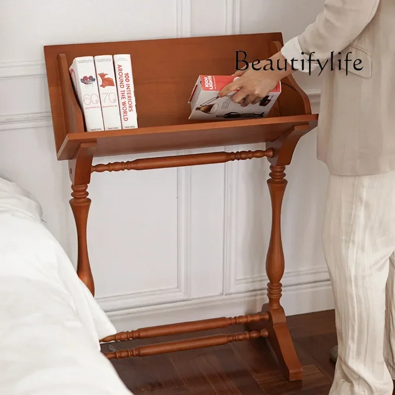 BA Solid Wood Art Shelf Display Stand Living Room Floor Display Rack Magazine Rack Organizer Small Bookcase Room Wooden Furnitur