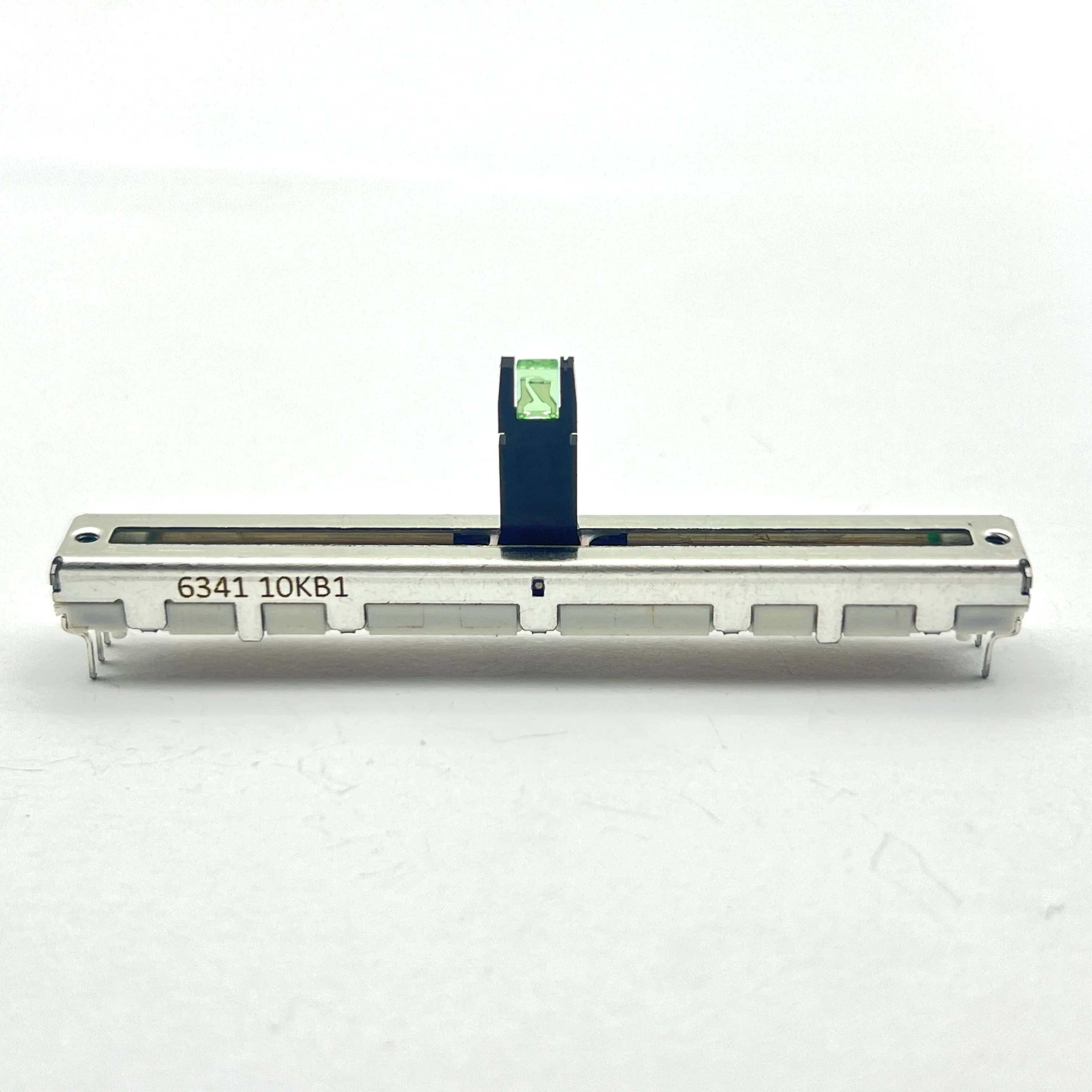 1pcs B-ultrasound Taiwan Fuhua 75mm straight slide potentiometer B10K with center detent green indicator shaft length 0mm