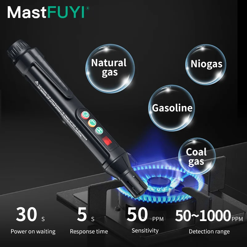 Detector de Gas Combustible portátil, alarma Visual para todo tipo de Gases inflamables