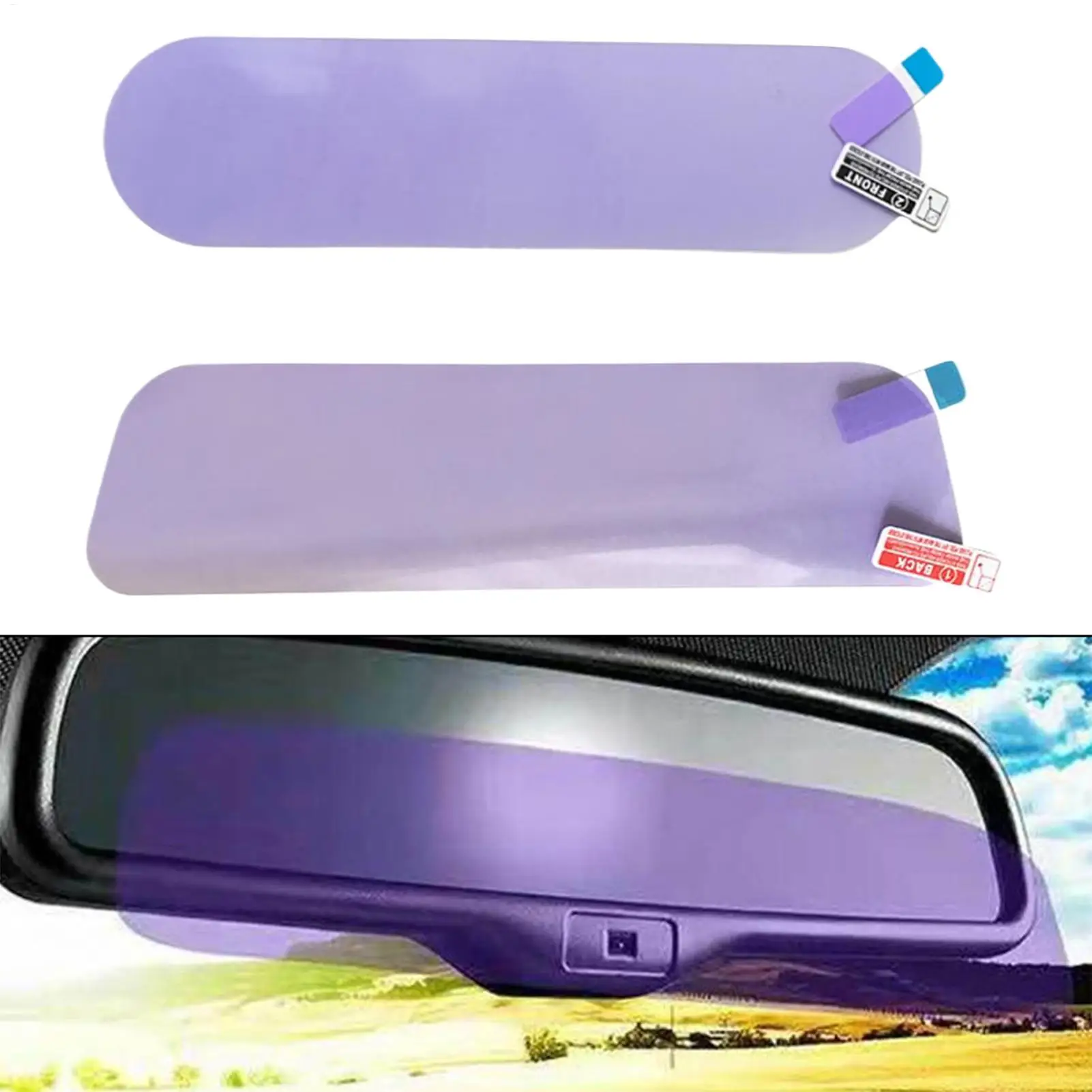 

Rearview Mirror Anti Glare Film Scratch-proof Vehicle Rearview Stickers Protective Vehicle Rear View Film For Safe Driving