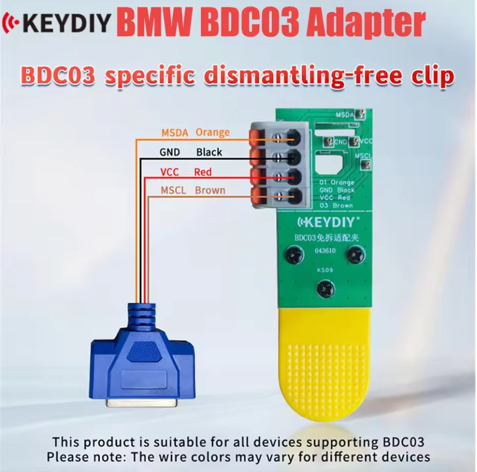 New KEYDIY BDC03 Specific Dismantling-free Clip BMW BDC03 Adapter Work with KD-X4 for Car Key