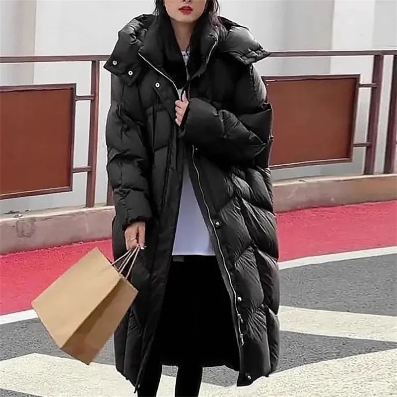 Atmosphere Inspired Cotton Jacket Medium to Long Length Loose and Fashionable New 2025 Winter Design Jacket Women\'s Cotton Coat
