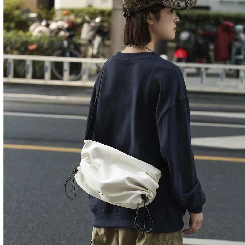 Shoulder Bag All-match Large Capacity Dumpling Bag Movement Unisex Canvas Crossbody Bag Autumn and Winter Portability