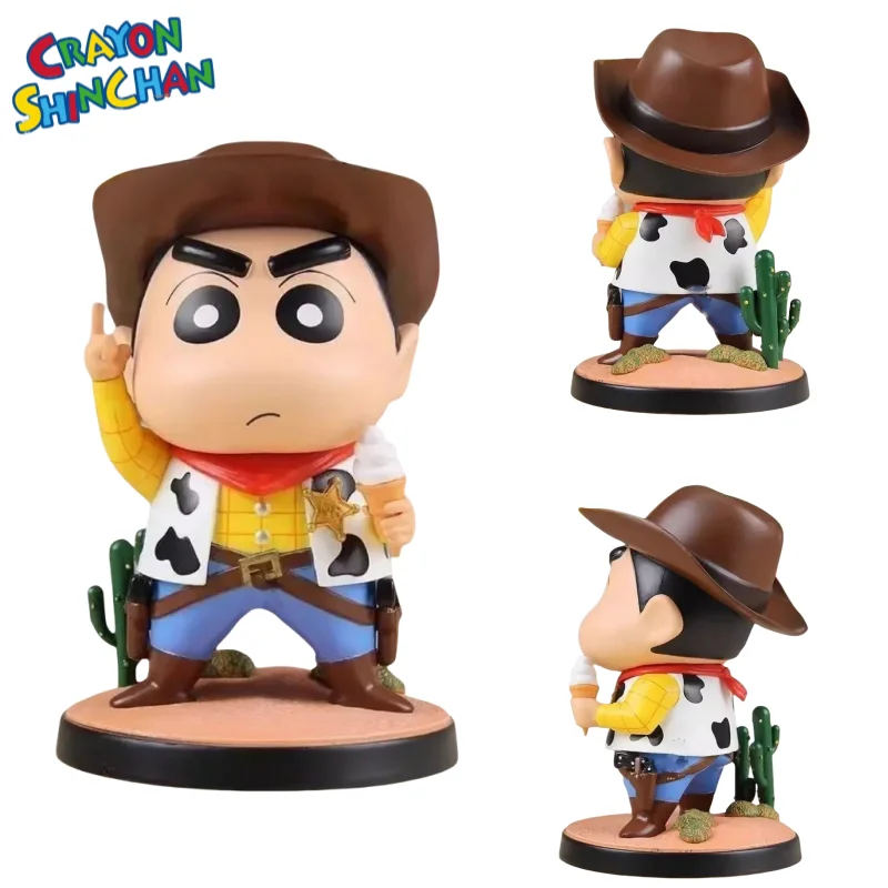 Nuevos periféricos de anime Crayon Shin-chan, adornos decorativos para consola central de coche con forma de mezclilla de dibujos animados creativos, regalos al por mayor.