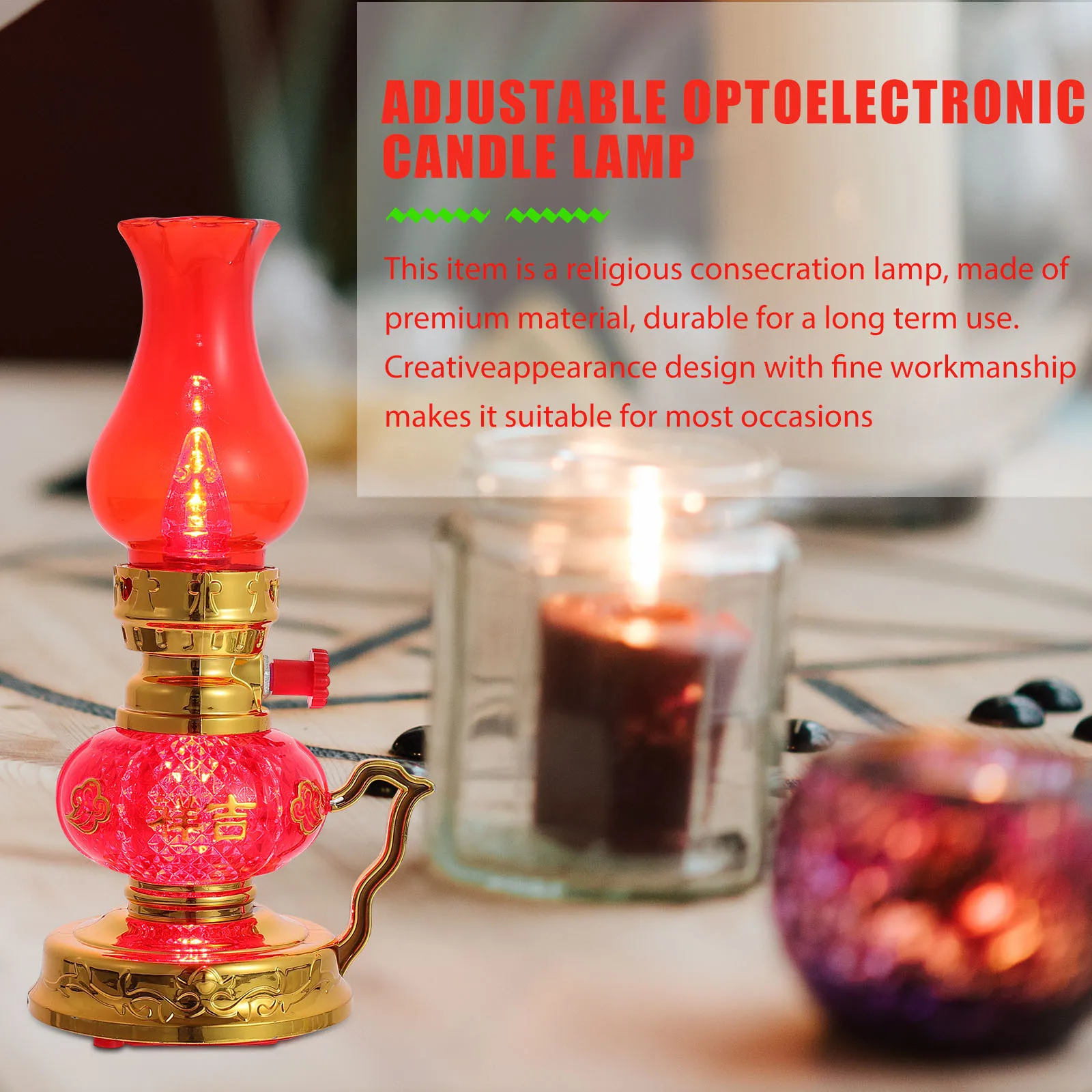 

1Pcs Rechargeable Electric Buddha Light Creative Design Home Use Religious Lamp Decorative Blessing Lamp