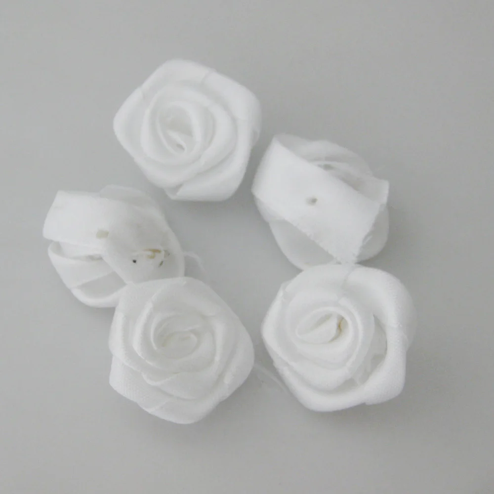 About 30MM Cloth Rosettes Flower 30Pcs DIY Craft Decoration Ribbon Rose DIY Sewing Accessories