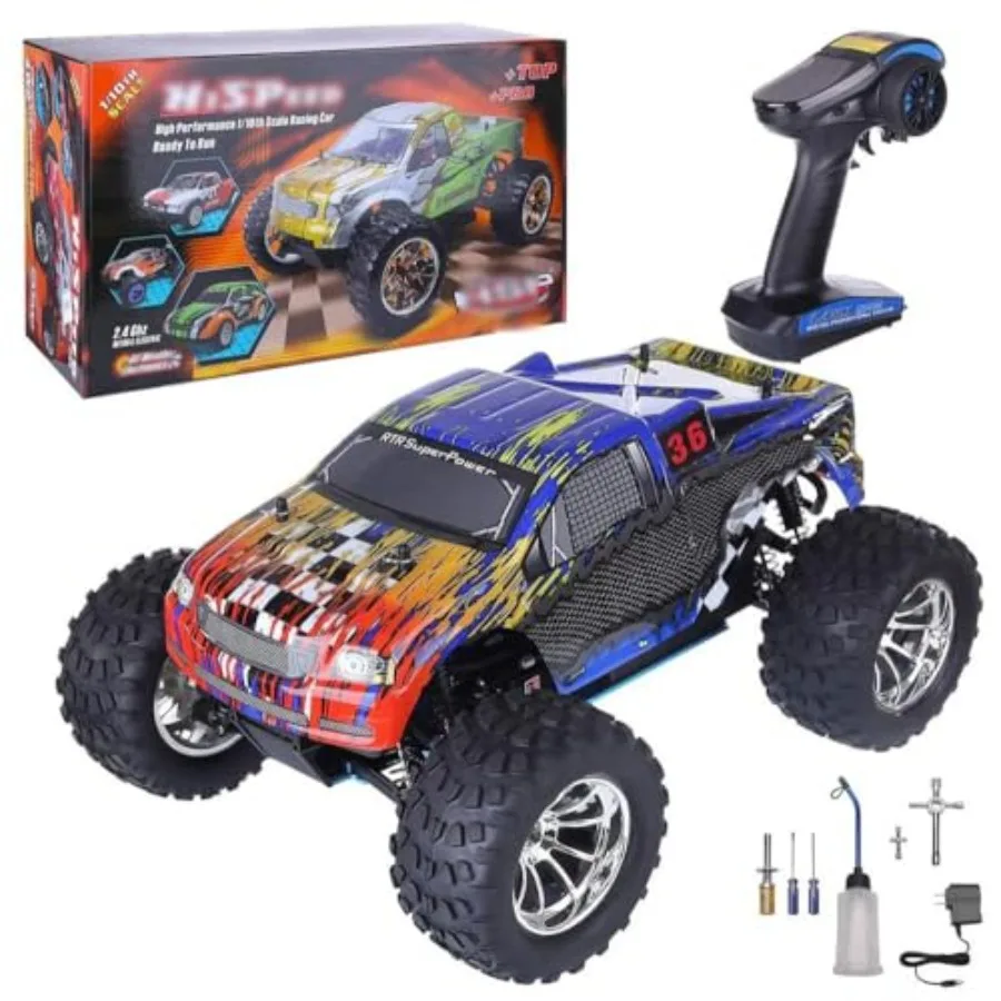

1/10 Nitro RC Truck 80KM/H Fast Nitro Gas Power Car 4WD Hhigh Speed Off Road Climbing Truck Buggy for Adult 18CXP Gas-Engine Re