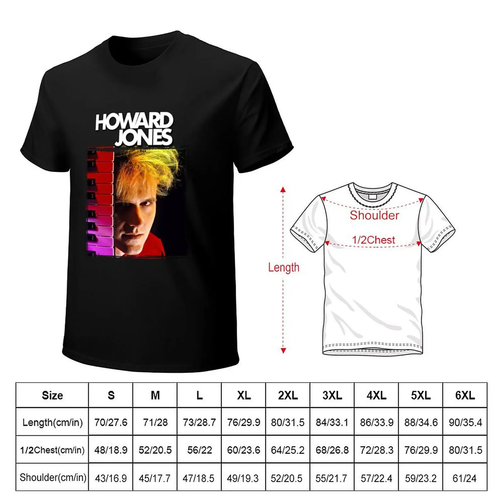 Howard Jones T-Shirt Casual Minimalist Short Sleeve Top
