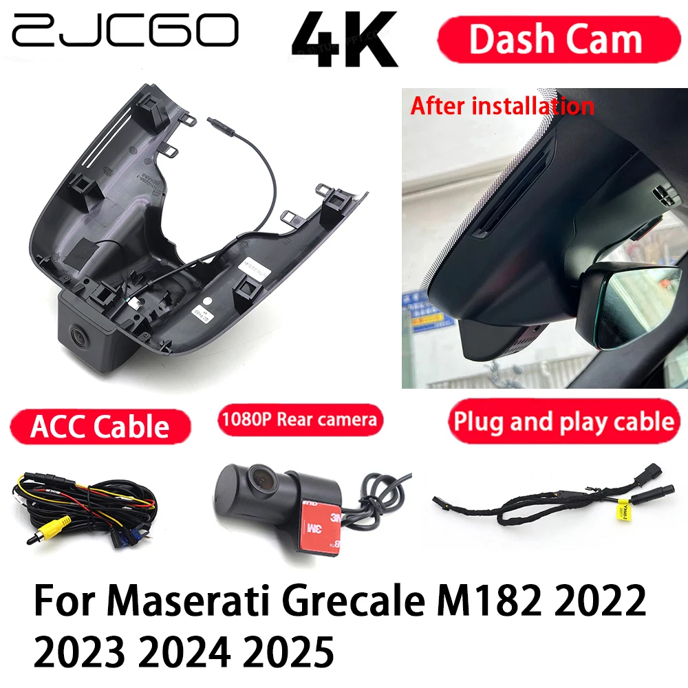 

Car Camera 4K Plug and Play Dash Cam Video Recorder Night Vision for Maserati Grecale M182 2022 2023 2024 2025
