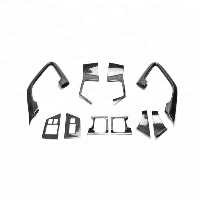 

Glossy Carbon Fiber Interior Door Trim Set 10pcs For R35 GTR 2009-2014 LHD