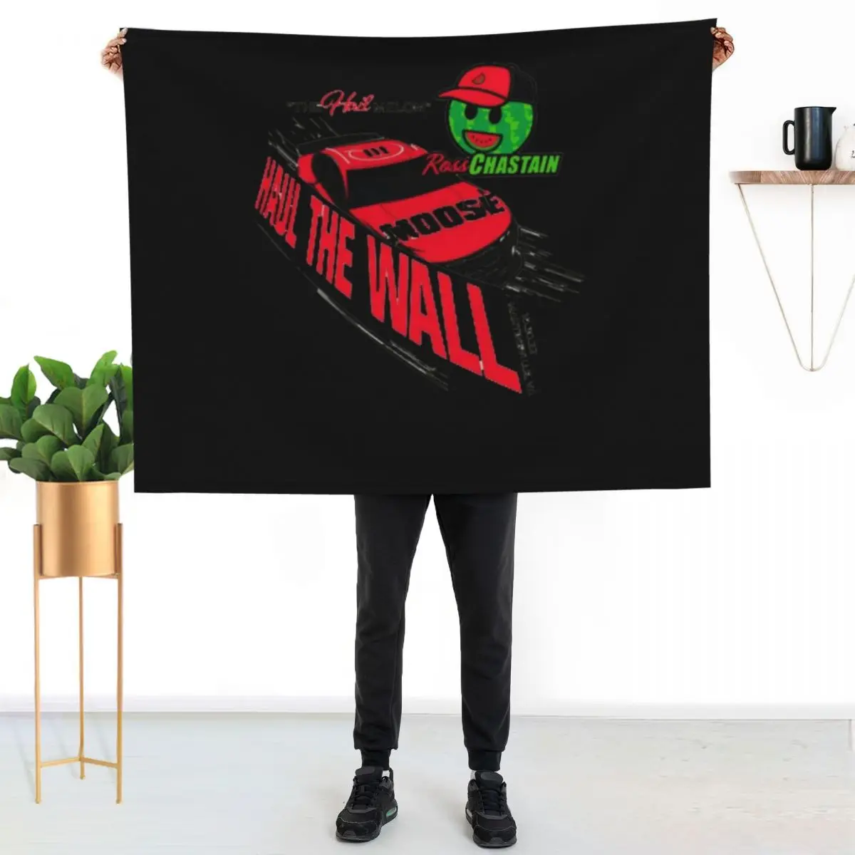 

Ross Chastain Haul The Wall Hail Melon Throw Blanket Cozy Warm Blanket for Bed Room Decor
