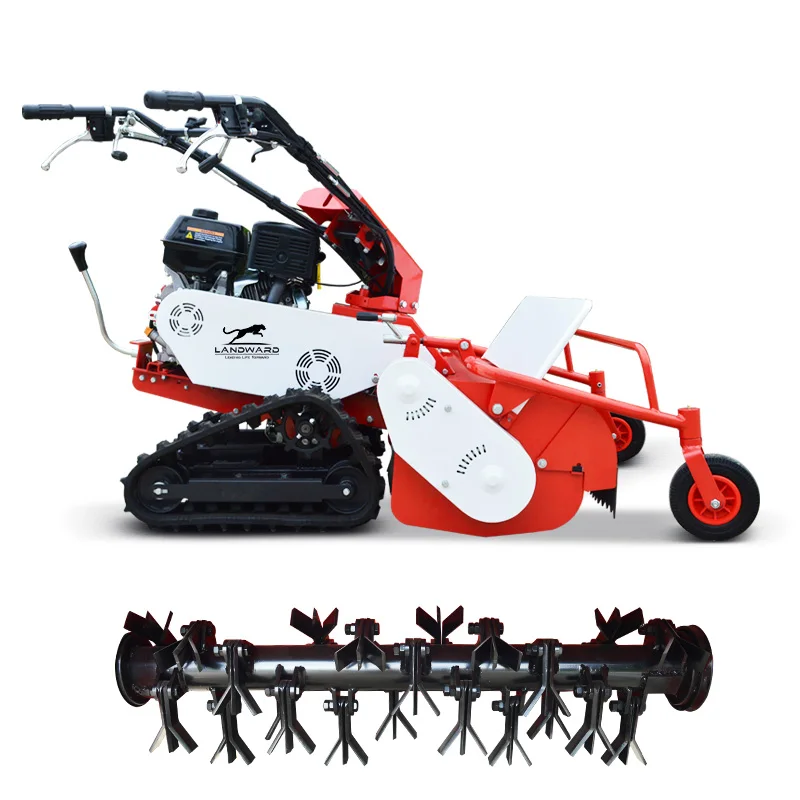 High Power Crawler Lawn Cleaning Machine Household Lawn Garden Cleaning Machine Walk-Behind Gasoline Power Lawn Mower Customized