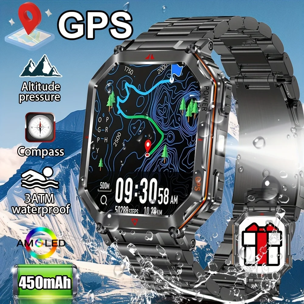 

2025 GPS Sports Smart Watch GPT AMOLED 2.01inch 466 * 466 Heart Rate Blood Oxygen Blood Pressure Monitoring 3ATM Smartwatches
