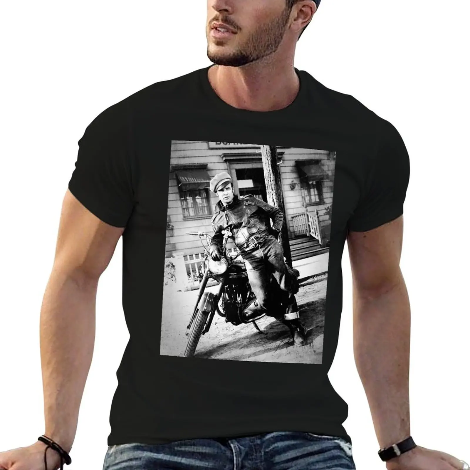 Marlon Brando - BW Vintage - D53 T-Shirt tees kawaii clothes summer top compression shirt men