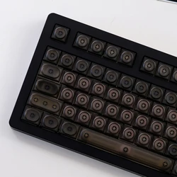 KBDiy Black Transparent Toys Keycap Gamer PBT Custom Horizon Low Profile Keycaps for MX Switch Mechanical Keyboard Gaming 115Key